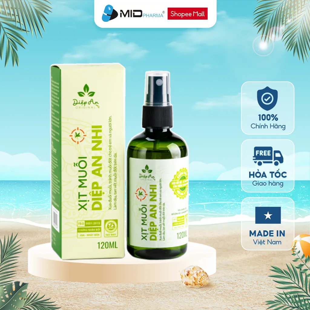 Ảnh Xịt muỗi Diệp An Nhi lọ 120ml cho bé từ 3 tháng giúp đuổi muỗi, công trùng, làm dịu vết đốt ở da 2