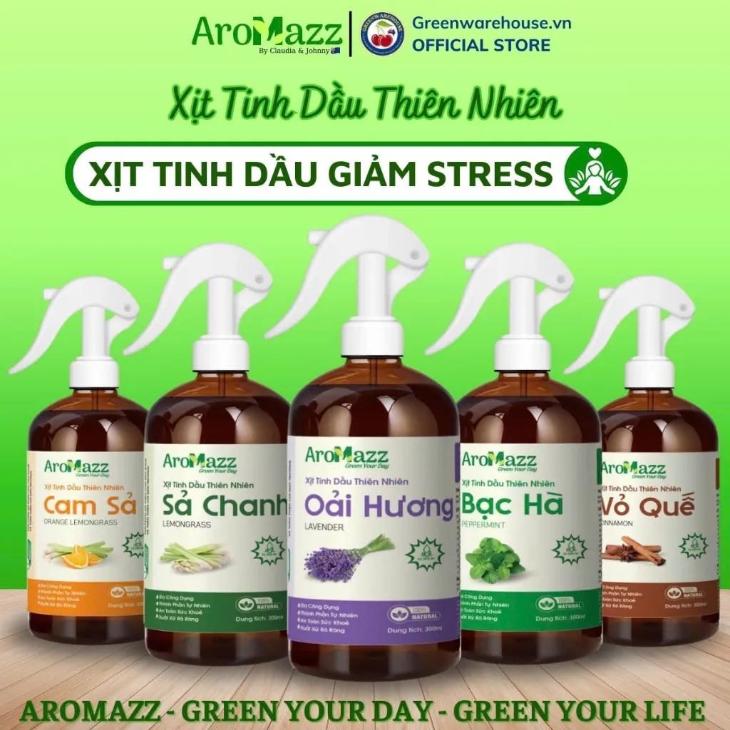 Ảnh Xịt Phòng Ngủ Xịt Tinh Dầu Oải Hương Thiên Nhiên AroMazz Xịt Thơm Phòng Ngủ Ngon Chai lớn 300ml 1
