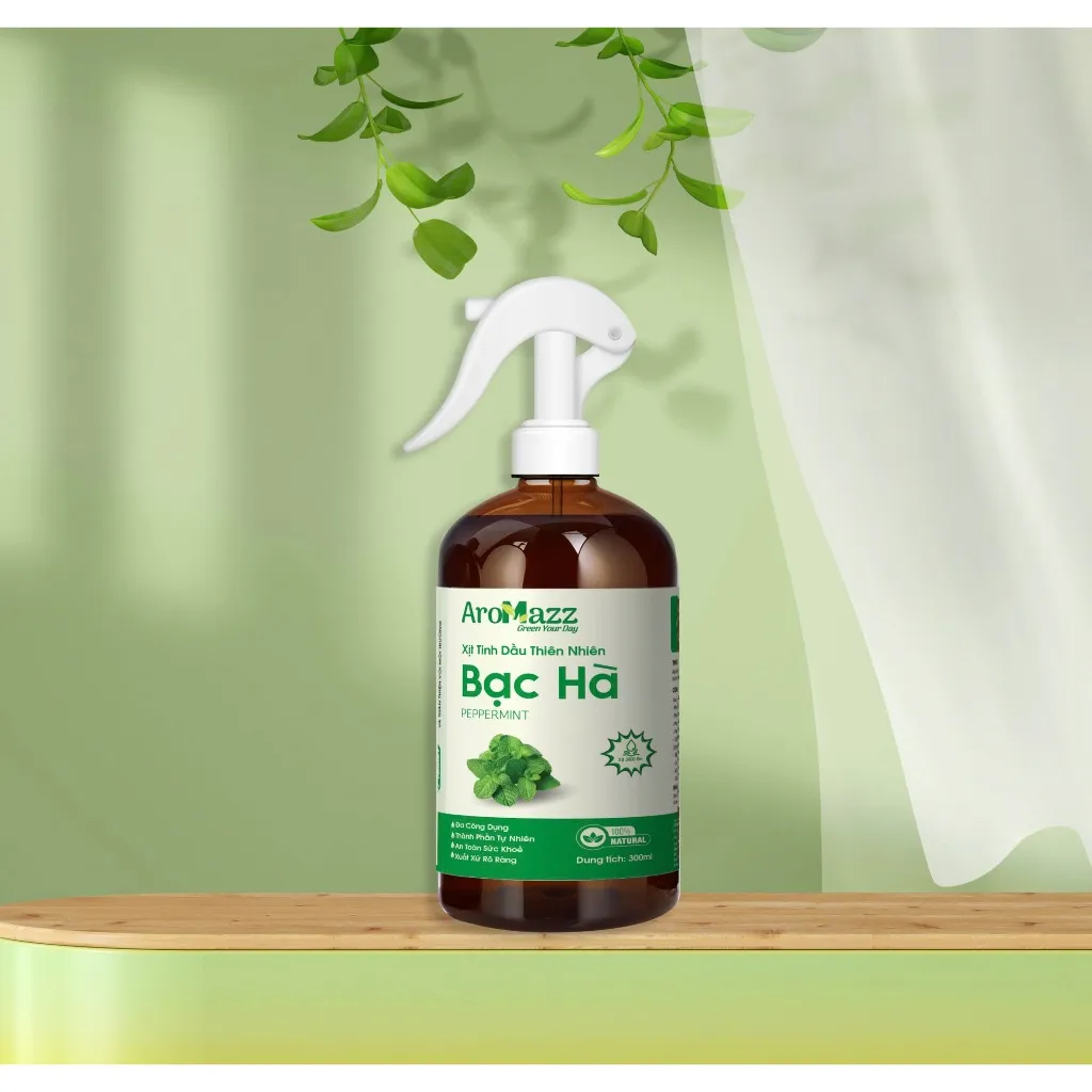 Ảnh Xịt Thơm Nhà Khử Mùi Xịt Tinh Dầu Thiên Nhiên AroMazz Thơm Phòng Khử Mùi Đuổi Muỗi Côn Trùng Nhiều Mùi Chai lớn 300ml 4