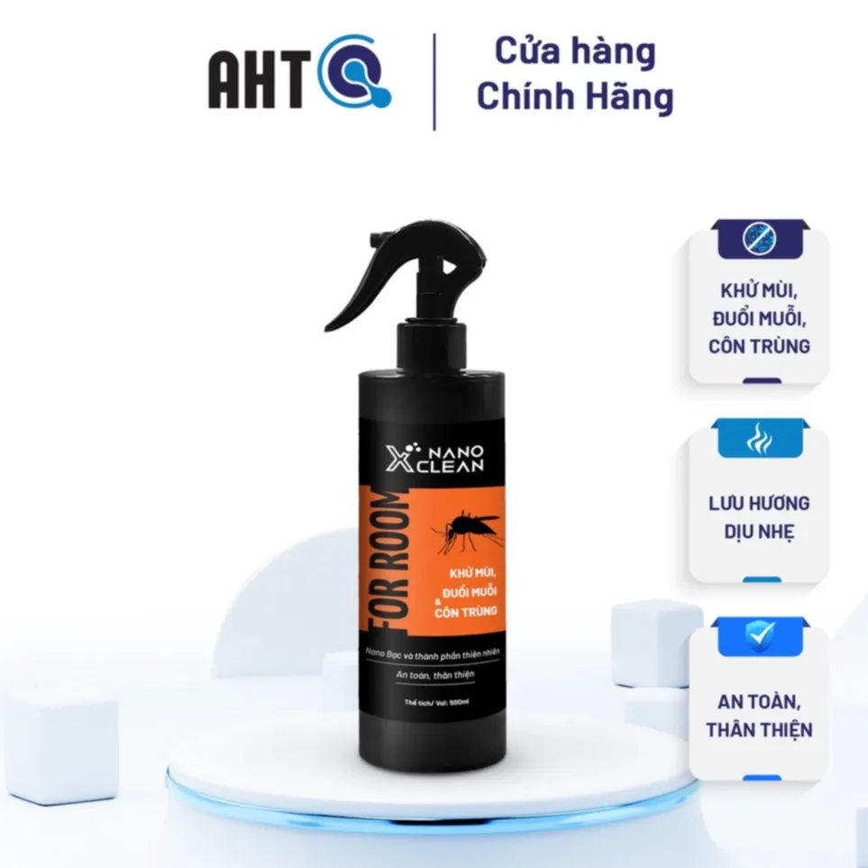 Ảnh Xịt đuổi muỗi Nano Xclean For Room-đuổi muỗi côn trùng toả hương thơm tạo cảm giác thư giãn công nghệ nano bạc 500ML 1
