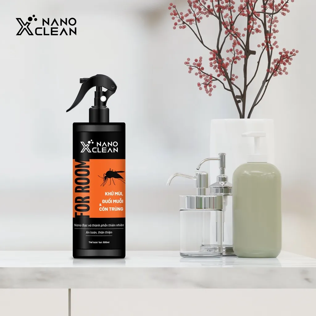 Ảnh Xịt đuổi muỗi Nano Xclean For Room-đuổi muỗi côn trùng toả hương thơm tạo cảm giác thư giãn công nghệ nano bạc 500ML 4