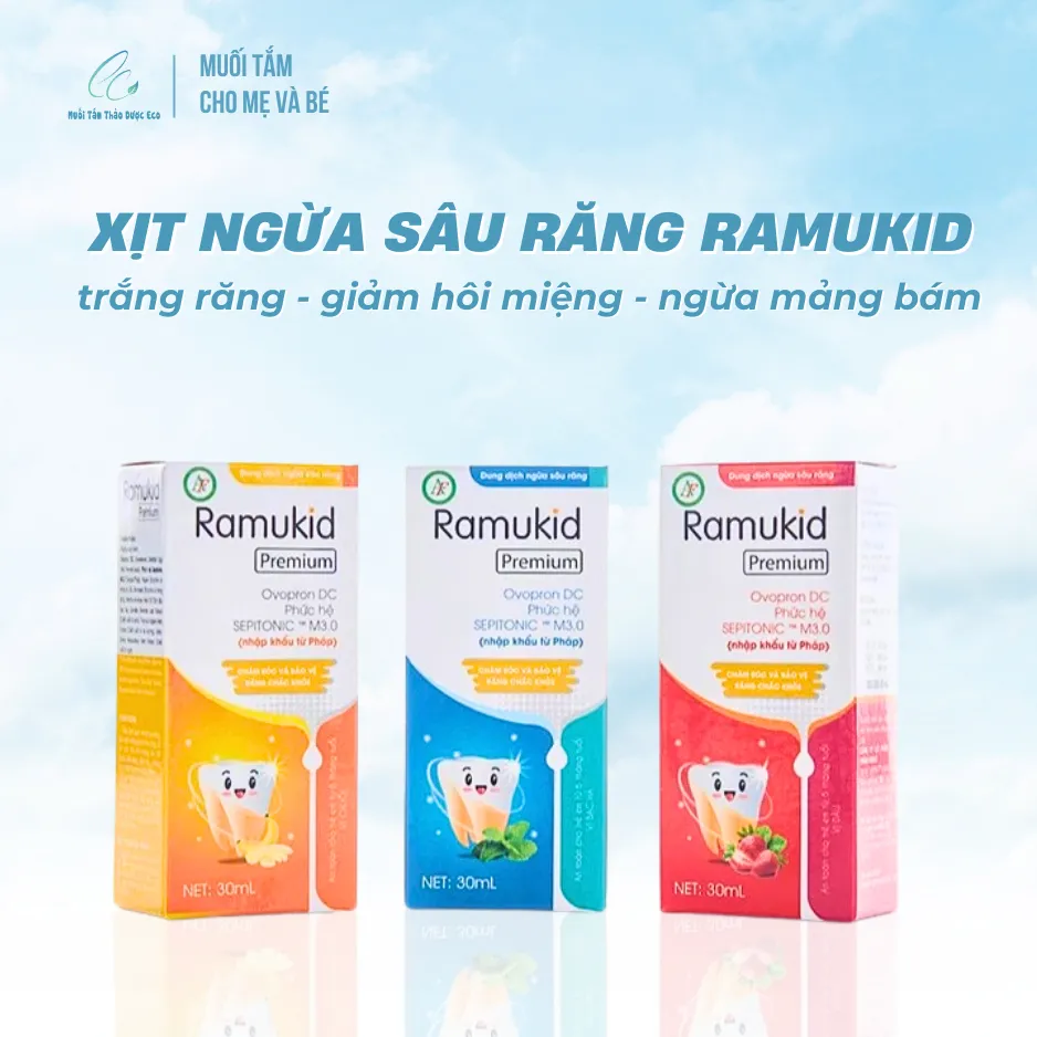 Ảnh Xịt vệ sinh răng miệng cho bé Ramukid 1