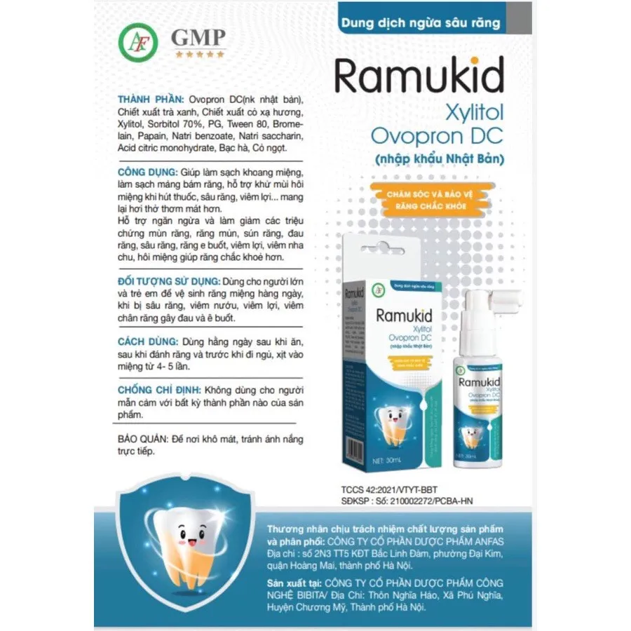 Ảnh Xịt vệ sinh răng miệng cho bé Ramukid 2