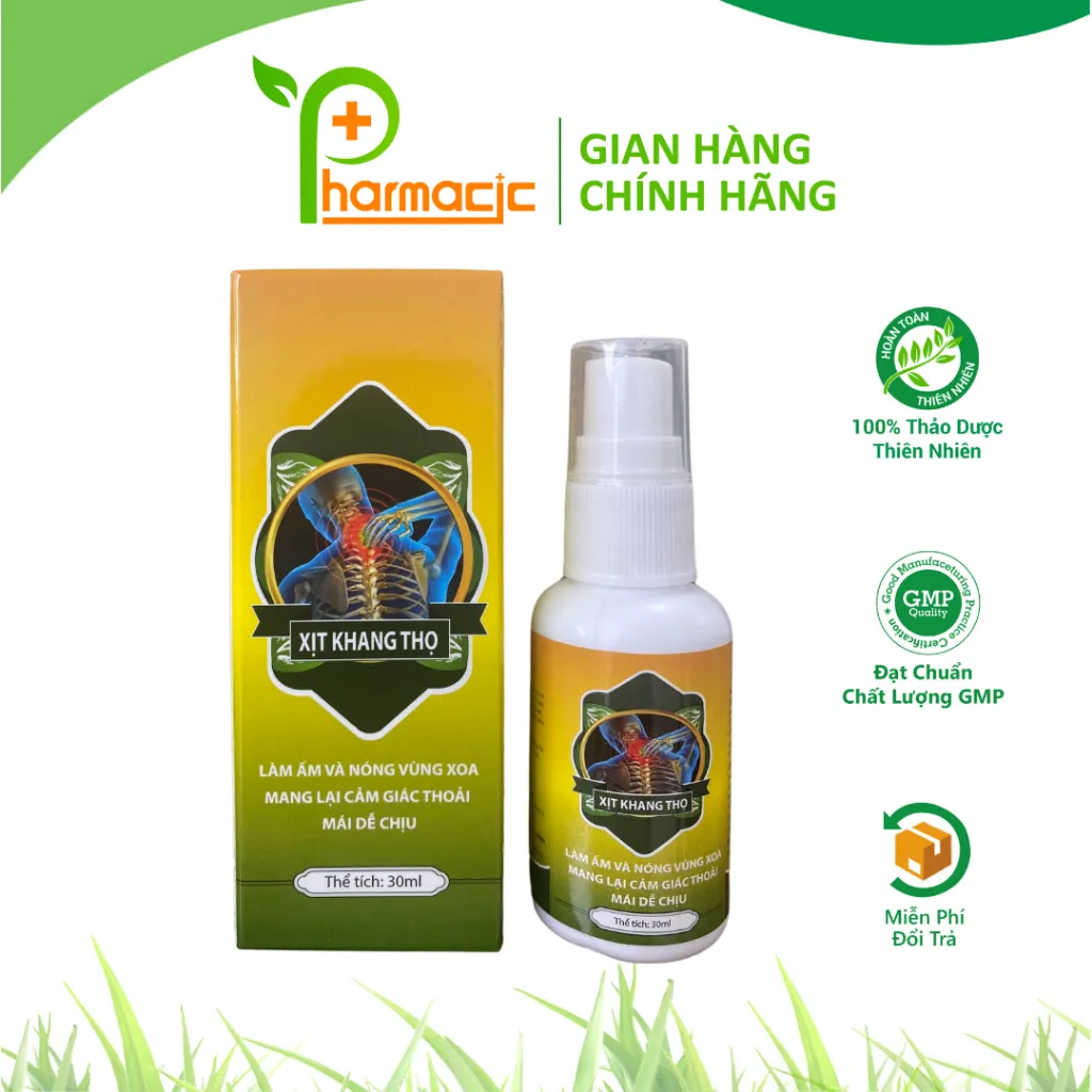 Ảnh Xịt Xoa Bóp KHANG THỌ Chính Hãng 30ml, Hỗ Trợ Giảm Nhanh Cơn Đau Xương Khớp 2