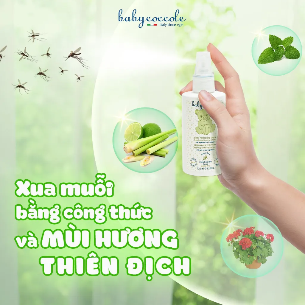 Ảnh Xịt xua muỗi Babycoccole 0M+ chống muỗi đốt cho bé và cả gia đình, chiết xuất tía tô đất và cây phong lữ 125ml 3