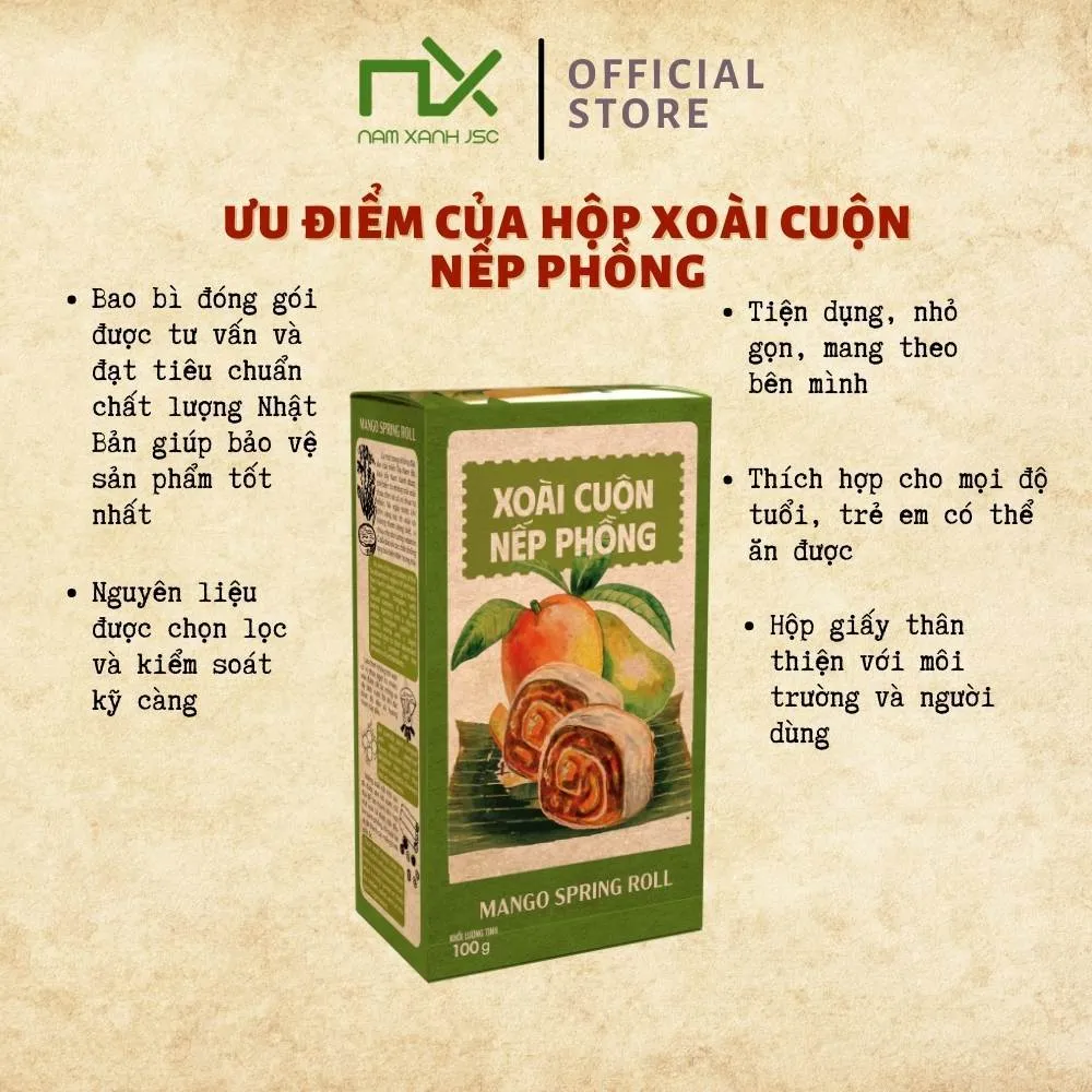 Ảnh Xoài Cuộn Nếp Phồng 100g/140g 3
