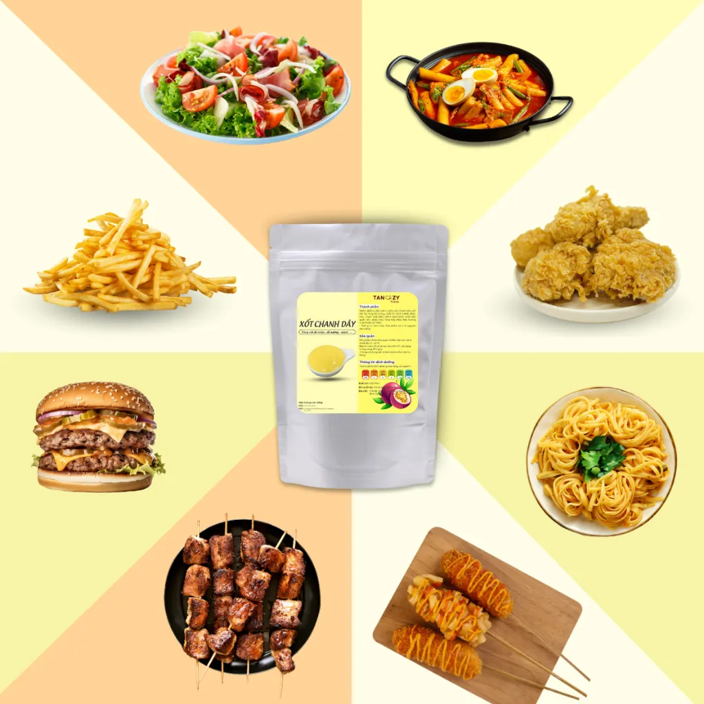 Ảnh Xốt Chấm Chanh Dây Tanzy Foods dùng cho đồ chiên , đồ nướng ... [ túi 500g ] 1