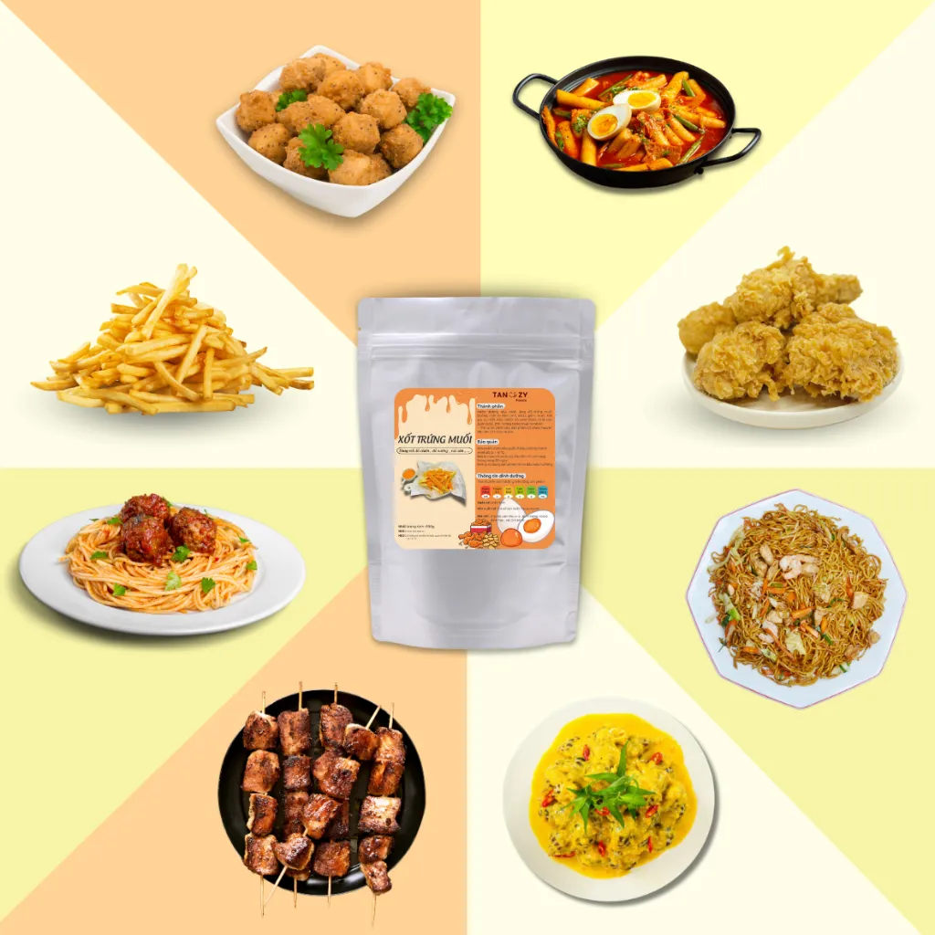 Ảnh Xốt Trứng Muối Hoàng Kim Tanzy Foods 500g, dùng trực tiếp phù hợp đồ chiên nướng... 1