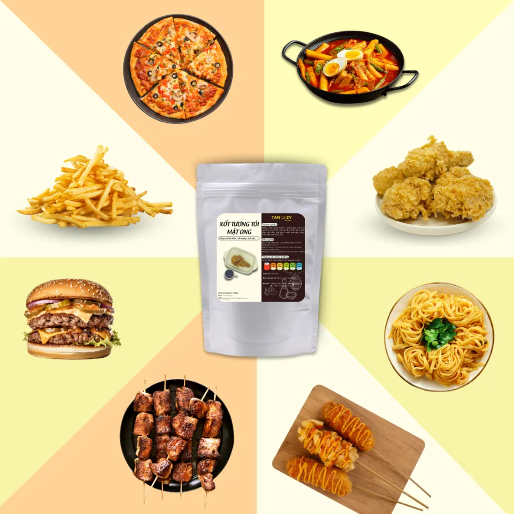 Ảnh Xốt Tương Tỏi Mật Ong Tanzy foods 500g phủ gà rán , sốt chấm đồ nương , làm mì trộn , .... 1