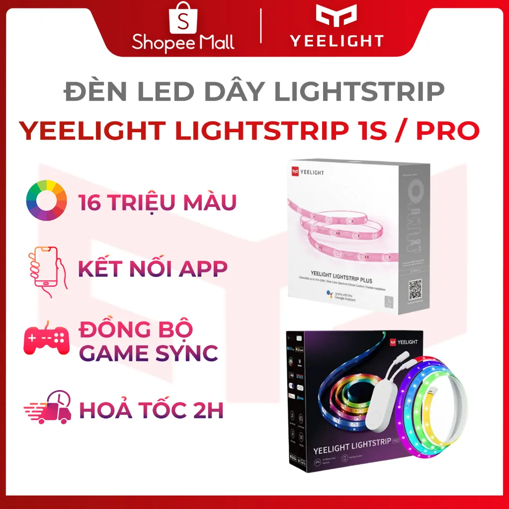 Ảnh Yeelight Lightstrip 1S và Lightstrip Pro Dây Đèn LED Thông Minh Dài 2 Mét 1