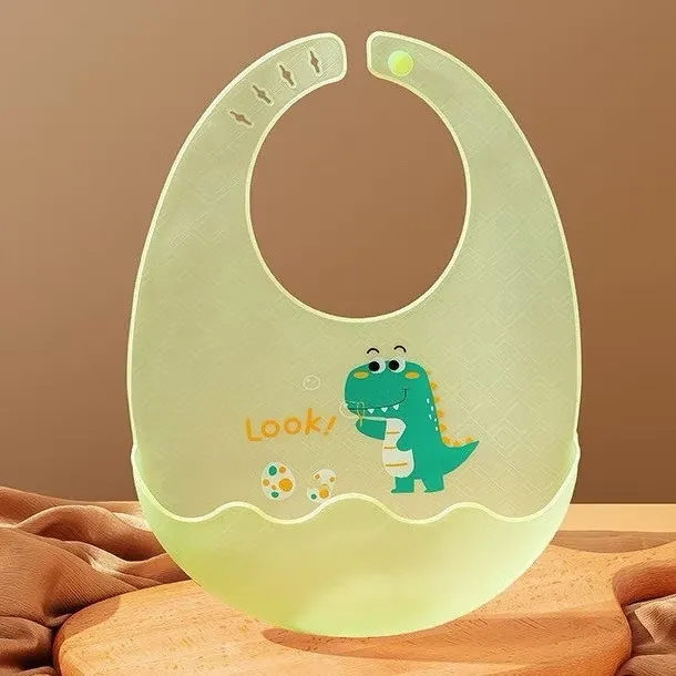 Ảnh Yếm Máng silicone Hình Trứng KidAndMom siêu nhẹ siêu mềm mại có nấc điều chỉnh 3