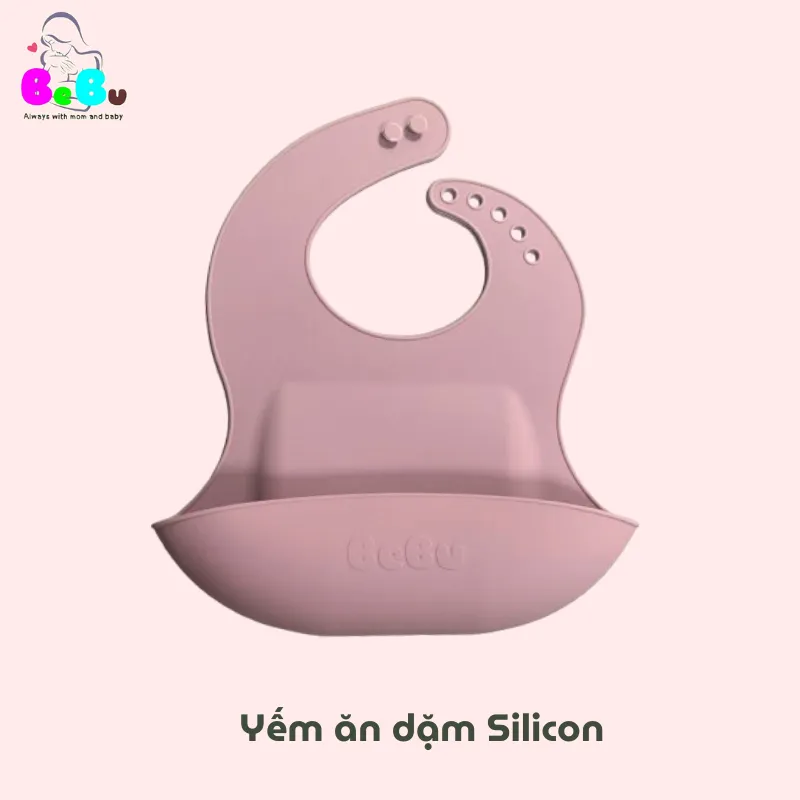 Ảnh Yếm Silicon và Khay ăn dặm Silicon BEBU cho bé 1