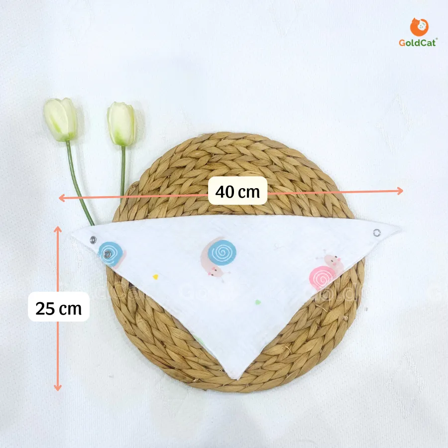 Ảnh Yếm Tam Giac Muslin Cao Cấp Cho Bé Trai, Bé Gái 2