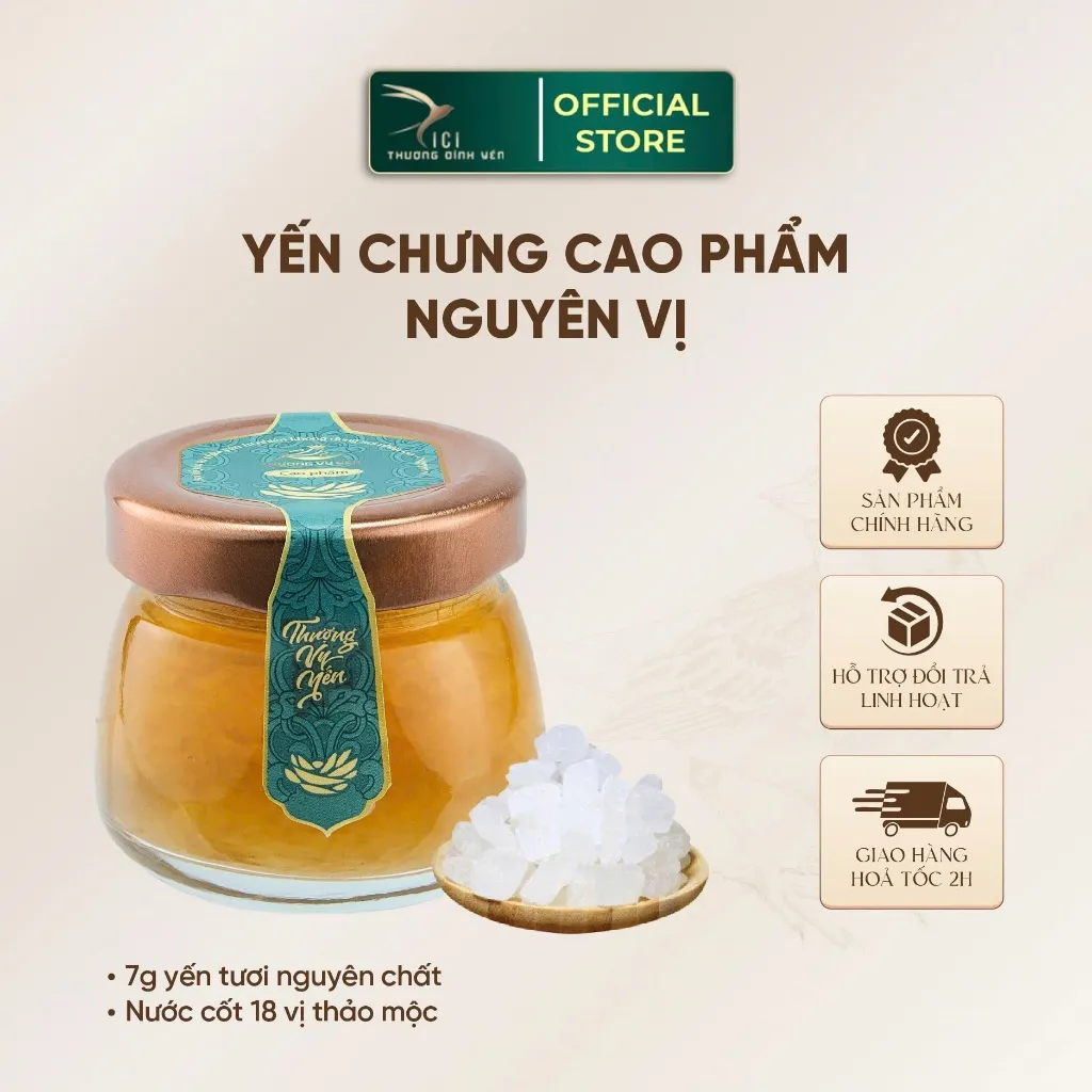 Ảnh Yến chưng cao phẩm Nguyên vị thượng hạng hũ 50-65g Yến Tươi  CiCi Thượng Đỉnh Yến Yến Sào Khánh Hòa nguyên chất 1