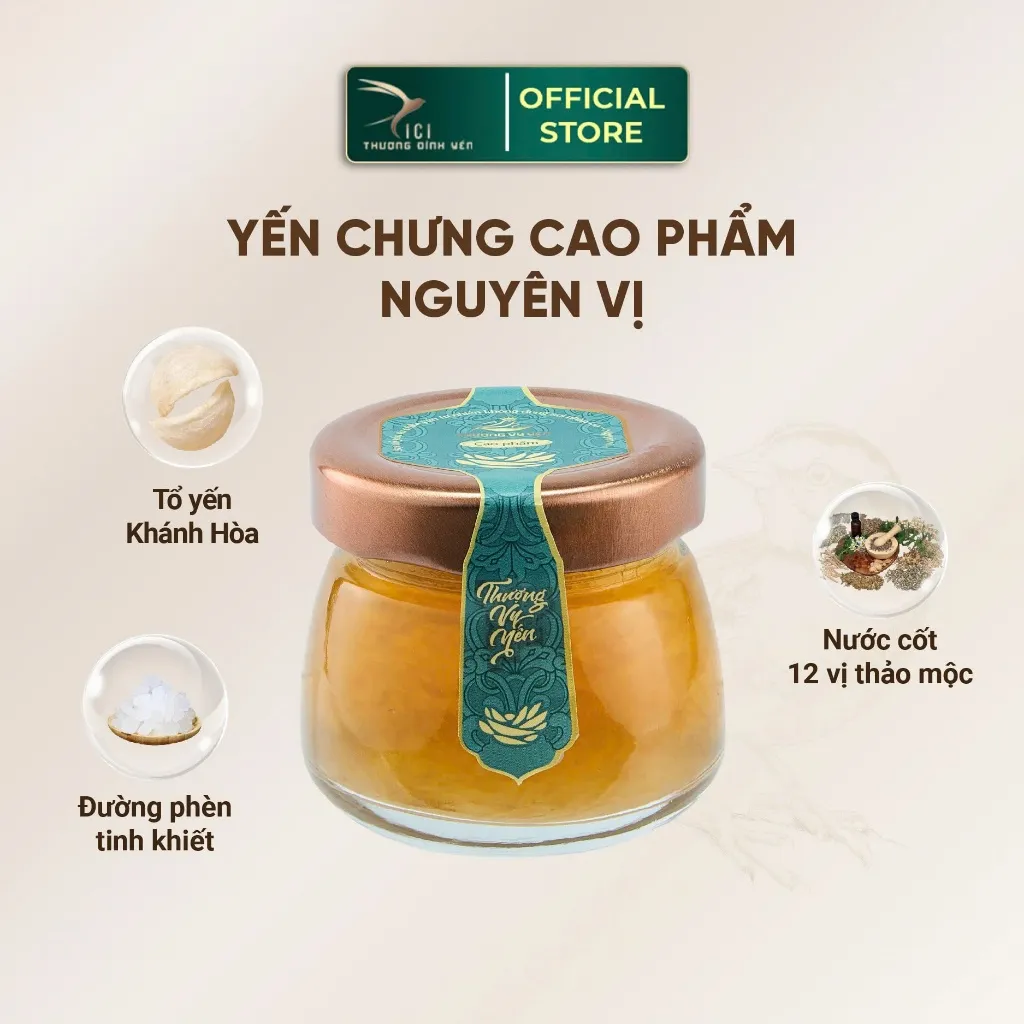 Ảnh Yến chưng cao phẩm Nguyên vị thượng hạng hũ 50-65g Yến Tươi  CiCi Thượng Đỉnh Yến Yến Sào Khánh Hòa nguyên chất 3