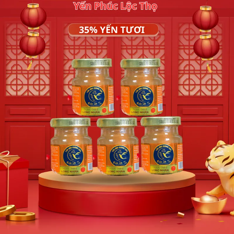 Ảnh Yến chưng sẵn long nhãn, 35% hàm lượng yến tươi trong hũ 70ml, tổ Yến Sào Khánh Hòa Phúc Lộc Thọ. 3