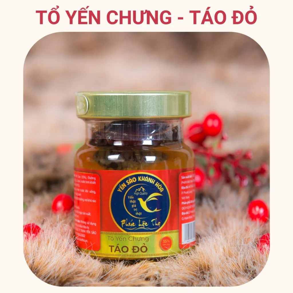 Ảnh Yến chưng sẵn Táo đỏ Combo 6 hũ ,35% hàm lượng yến tươi trong hũ 70ml, Tổ Yến Sào Khánh Hòa Phúc Lộc Thọ. 3
