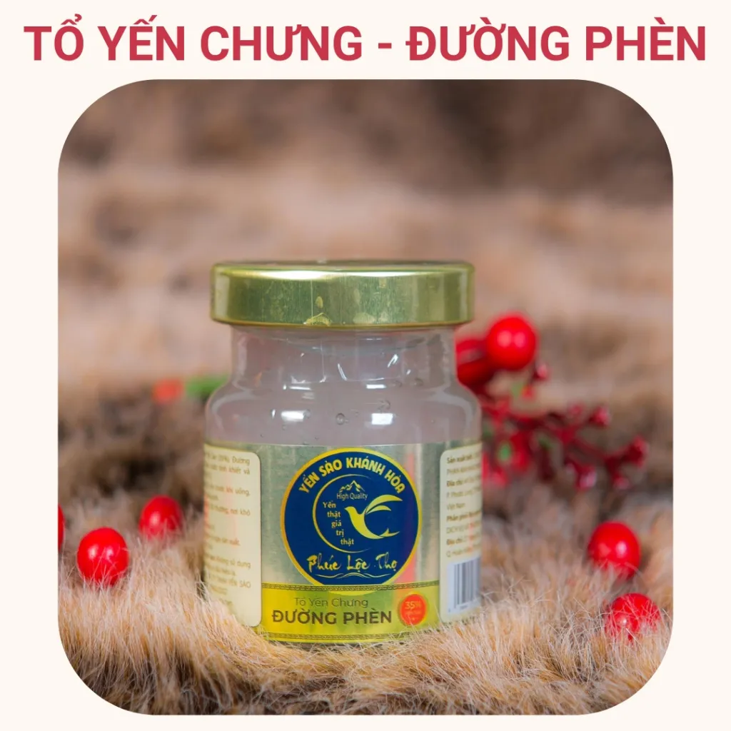 Ảnh Yến chưng sẵn đường phèn , tổ yến sào khánh hòa phúc lộc thọ, Hũ yến chưng sẵn 35% hàm lượng yến trên 1 hũ 70ml 4