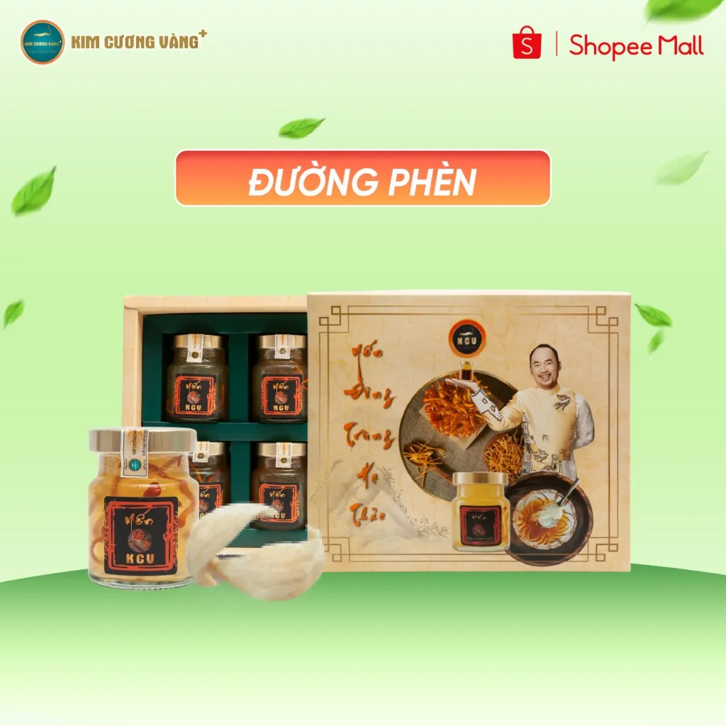 Ảnh Yến Đông Trùng Hạ Thảo Kim Cương Vàng - Dưỡng Da, Ngăn Ngừa Lão Hóa, Hỗ Trợ Điều Hòa Huyết Áp (6 Lọ/Hộp x 70ml/Lọ) 2