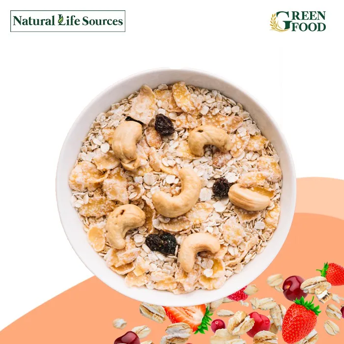 Ảnh Yến Mạch Chile JUST OATS Green Food nguyên chất cán mỏng - Túi 907g Ăn liền 4
