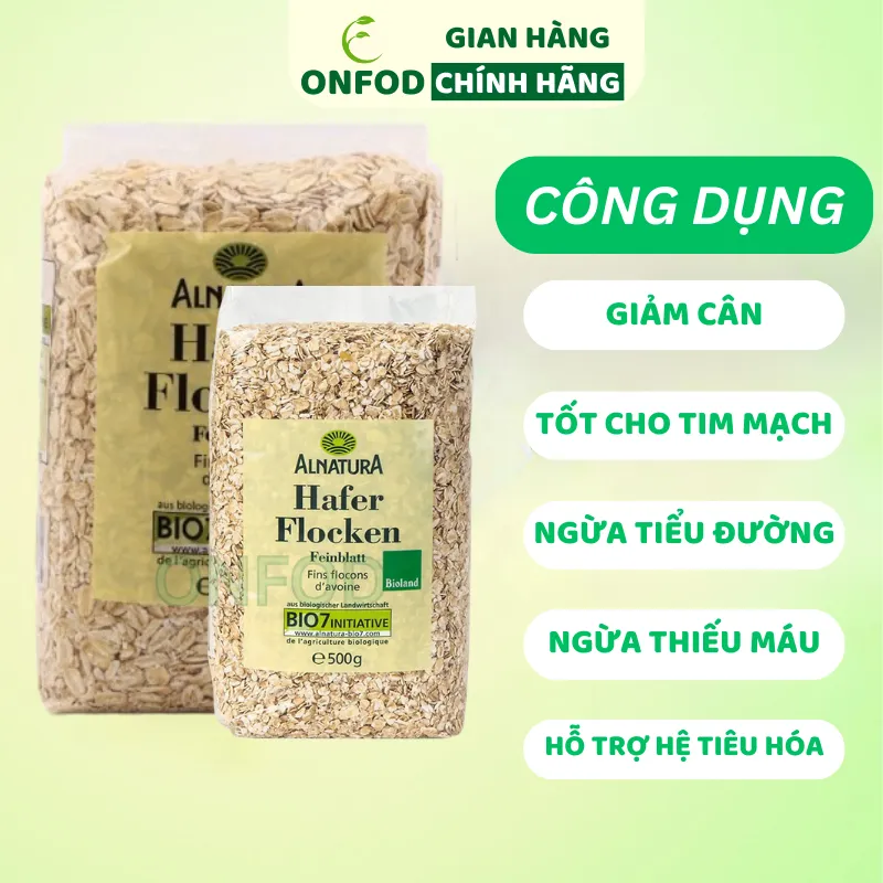 Ảnh Yến mạch ONFOD cán dẹt cán vỡ, ngũ cốc giảm cân healthy cho người ăn kiêng tập gym 500g 2
