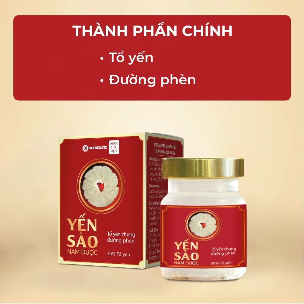 Ảnh Yến sào Nam Dược Set 6 lọ x 70ml tổ yến chưng đường phèn, có túi xách kèm theo 3