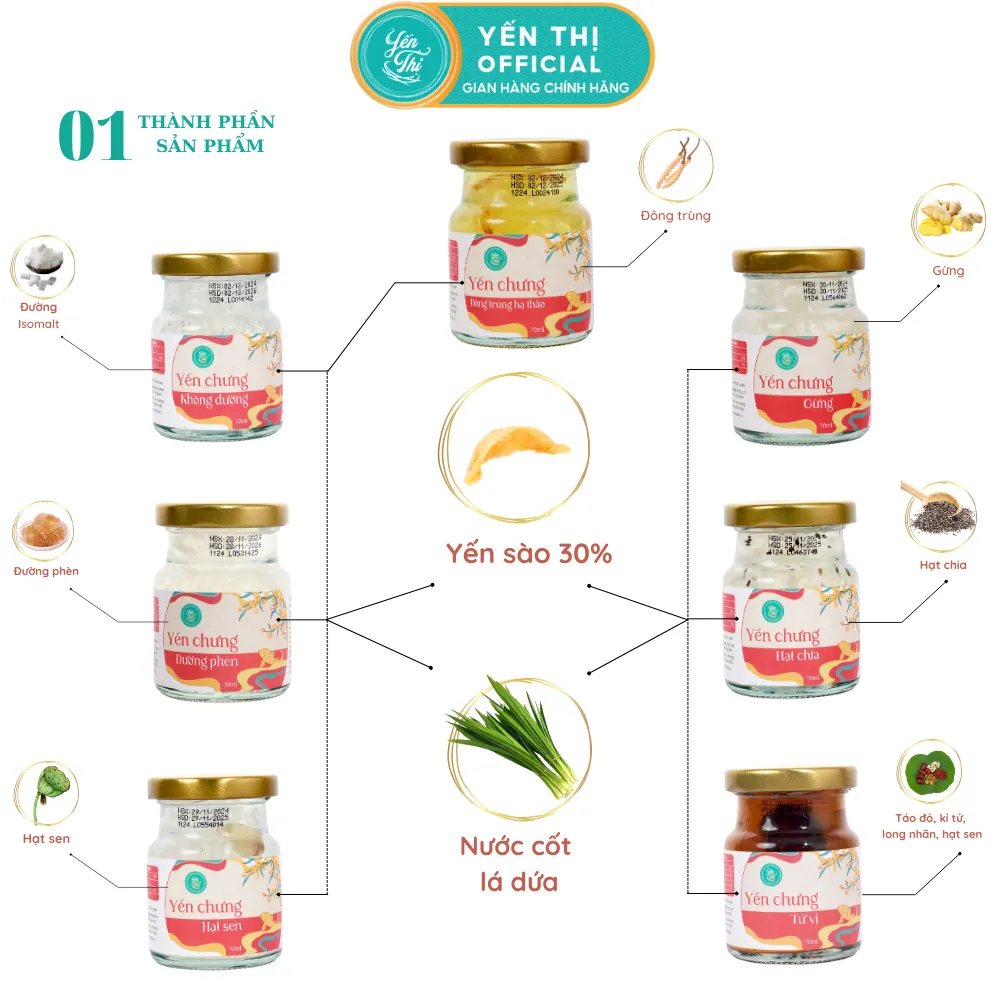 Ảnh Yến Thị - Bán lẻ 1 hũ, không bao gồm hộp quà - Yến sào Khánh Hòa chưng sẵn - 30% yến thô/ hũ 70ml 2