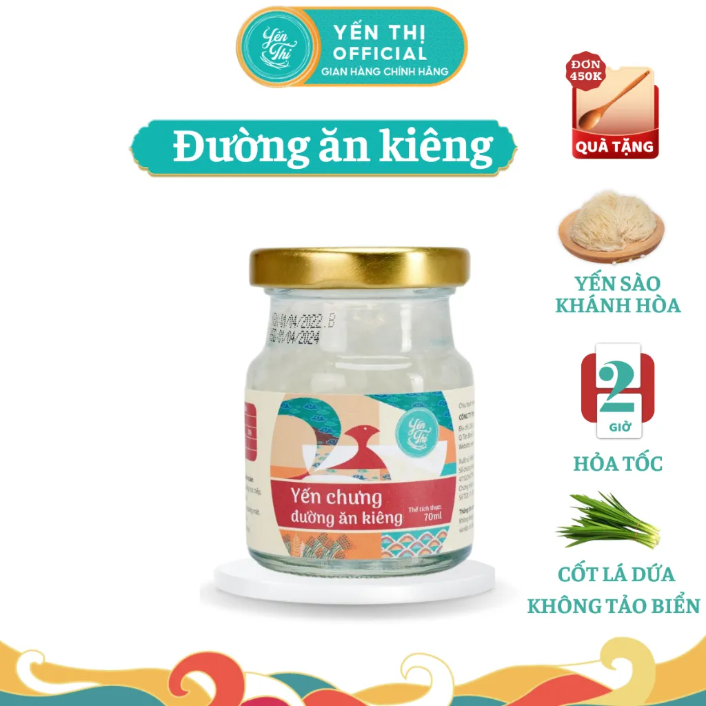 Ảnh Yến Thị - Chưng đường ăn kiêng Isomalt - Yến sào Khánh Hòa chưng sẵn - 30% yến thô 1