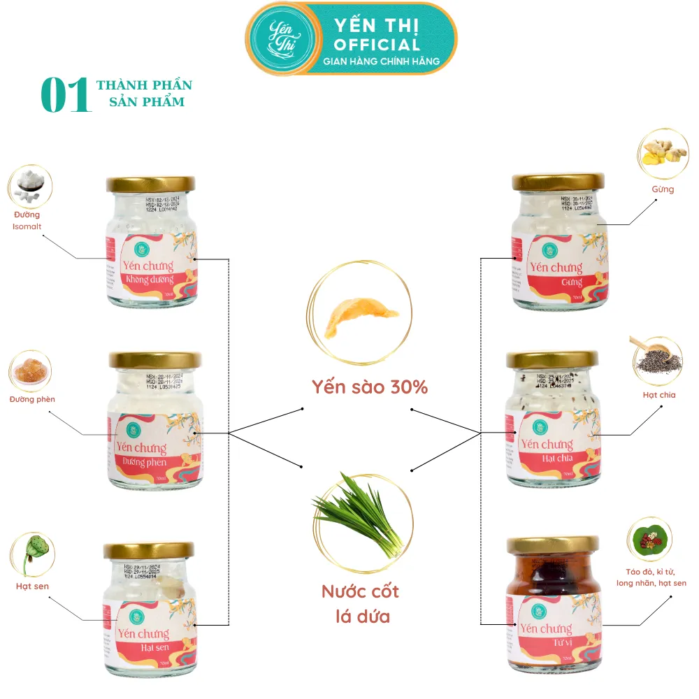 Ảnh Yến Thị - Gói tiết kiệm 100 hũ, chưa bao gồm hộp quà - Yến sào Khánh Hòa chưng sẵn - 30% yến/hũ 70ml 2