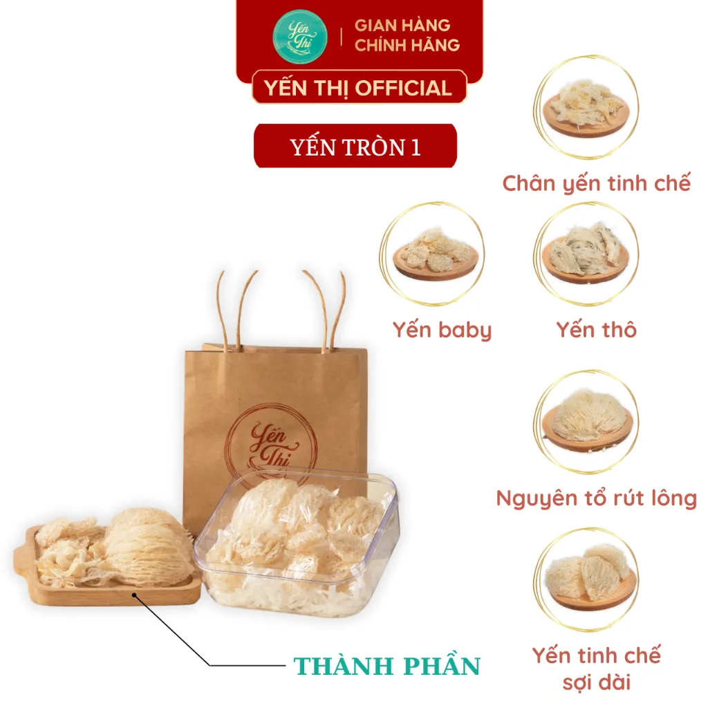 Ảnh Yến Thị - Gói yến tròn - Yến sào Khánh Hoà - Trọng lượng: 50gr 1