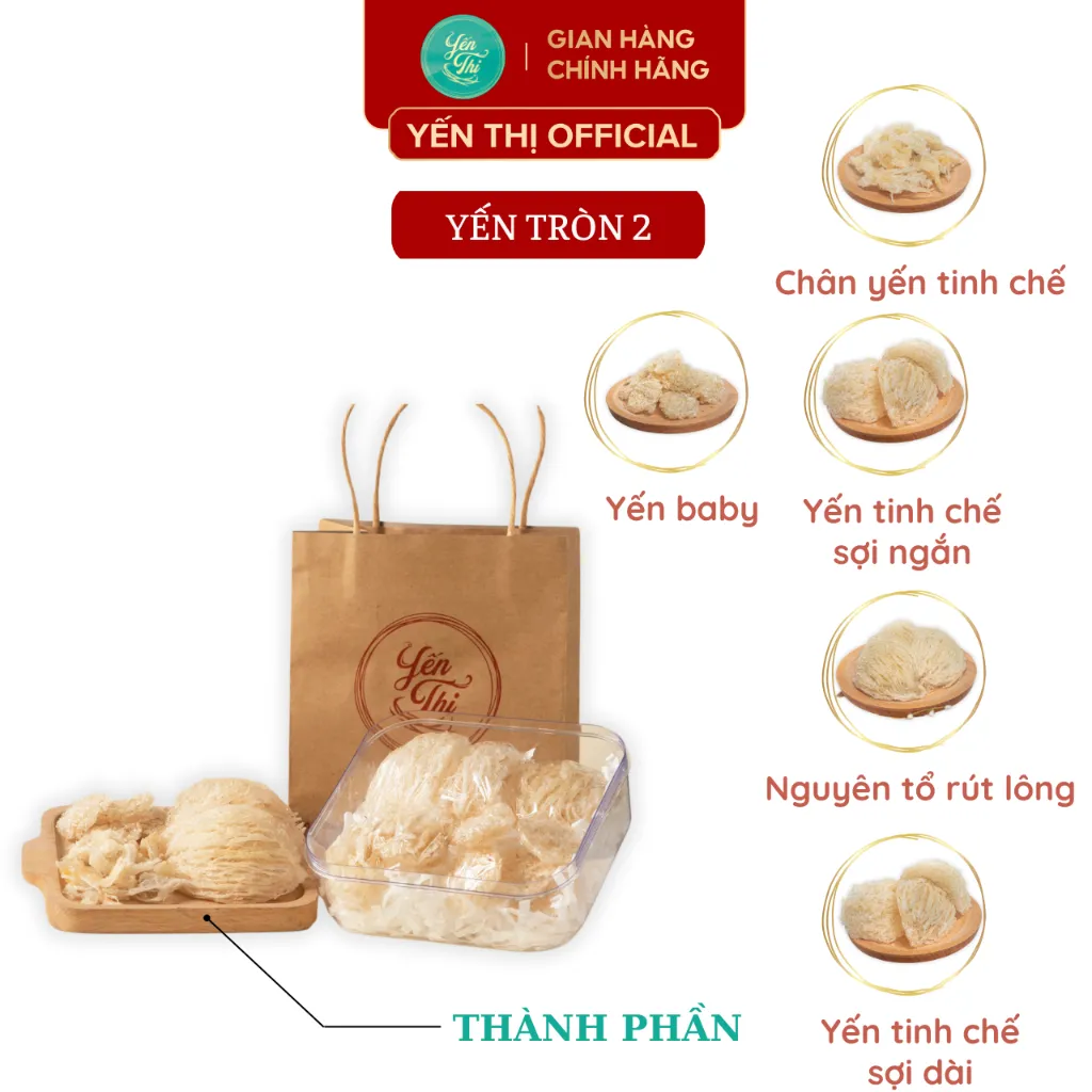 Ảnh Yến Thị - Gói yến tròn - Yến sào Khánh Hoà - Trọng lượng: 50gr 2