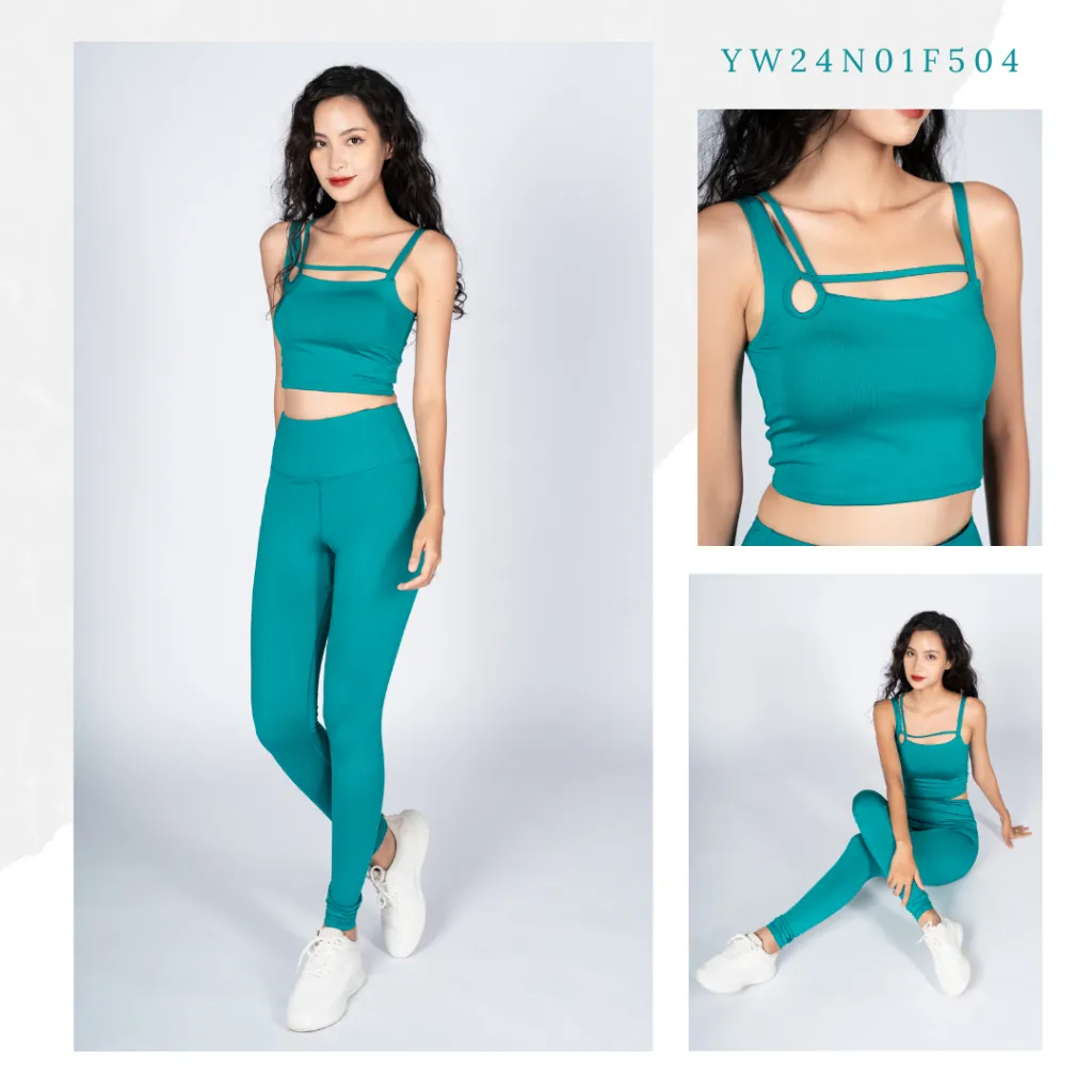 Ảnh Yowin Bộ Tập Gym Nữ, Bộ Tập Yoga Nữ YW24N01 Áo Croptop Kèm Đệm Rời & Quần Legging 2