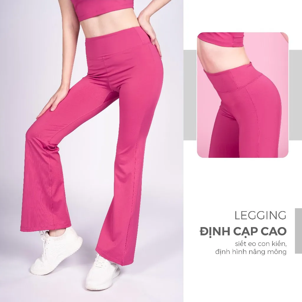 Ảnh Yowin Bộ Tập Yoga Gym Nữ YW24-N01-F503 Áo Croptop Kèm Đệm Rời & Quần Ống Loe Co Giãn 2