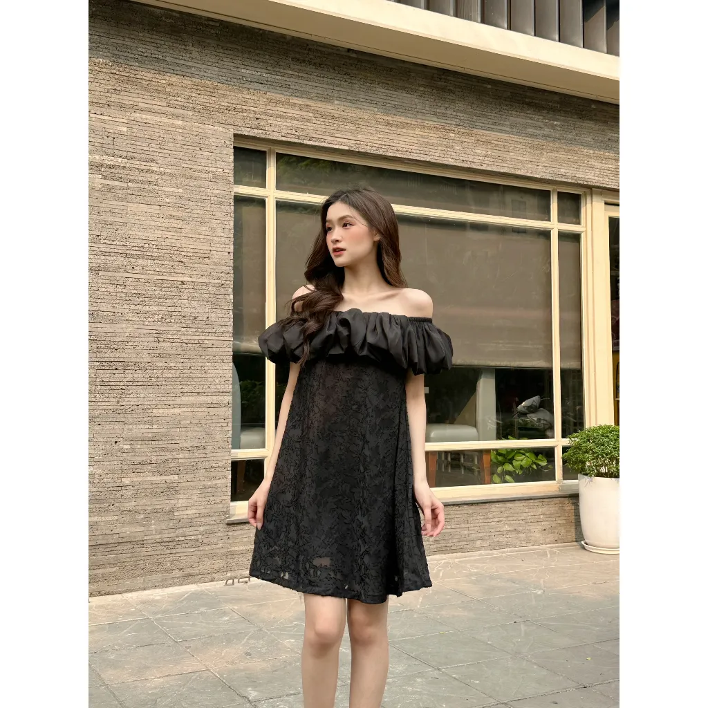 Ảnh YU CHERRY | Đầm trễ vai nữ có lót Charlotte Dress YD165 3
