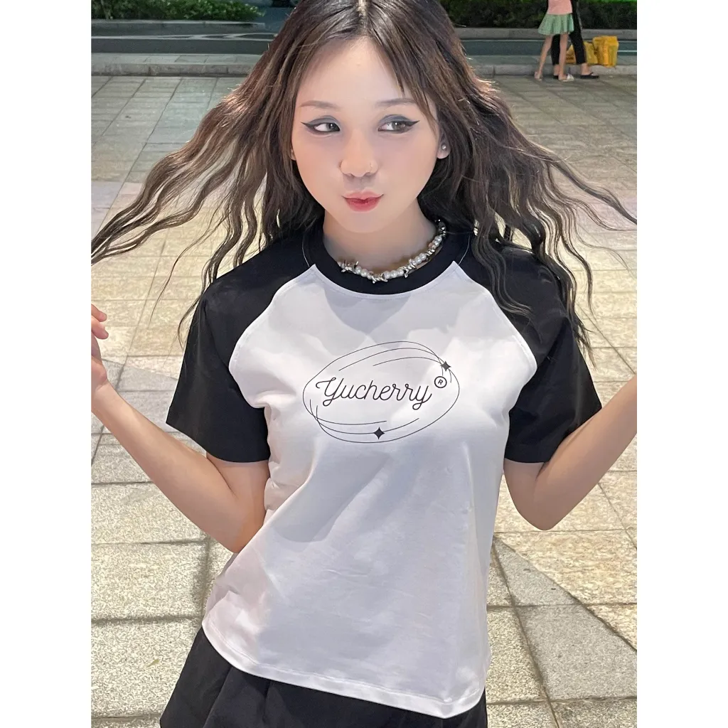 Ảnh YU CHERRY | Áo thun Baby Tee nữ cotton 4 chiều tay ngắn Yu Galaxy Babytee YP007 4