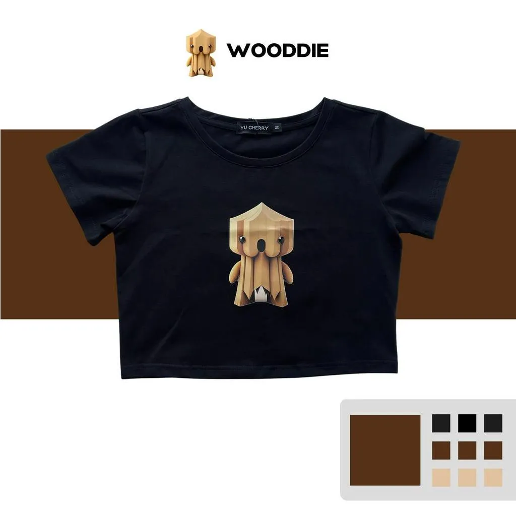 Ảnh YU CHERRY | Áo thun nữ croptop cotton 4 chiều tay ngắn Earth Elemental Print Tee YP005 2