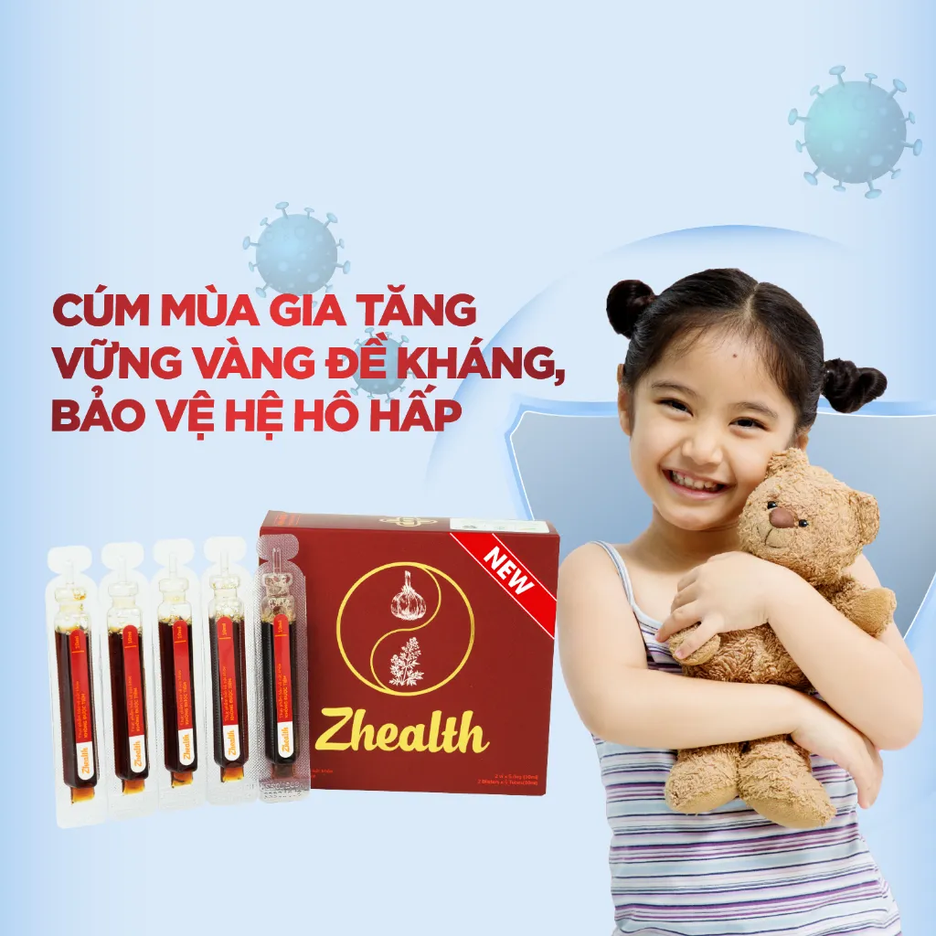 Ảnh ZHE- Bộ 5 hộp Siro Zhealth Giảm Ho, Đau Rát Họng Nhanh Chóng, Bổ Phổi (Hộp 5 x10ml) 2