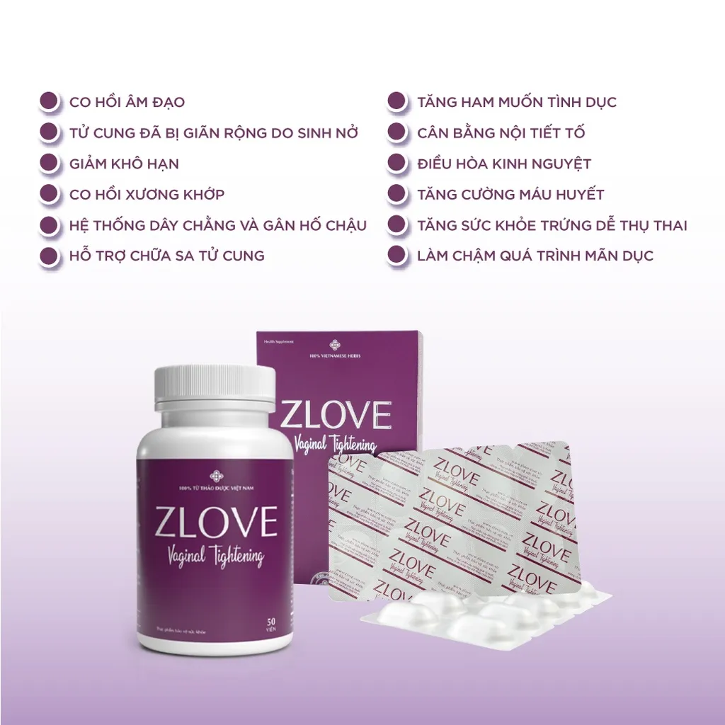 Ảnh ZLV-Combo 4 Zlove Viên uống tăng cường sinh lý, làm hồng  se khít GrowGreenAz- Cân bằng nội tiết tố nữ( Hộp 50 viên) 3