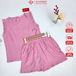 Bộ Mặc Nhà Nữ SANDBOX Thiết Kế Sát Nách, Quần Đùi Chất Đũi Tơ Cao Cấp Mềm Mát Thoải Mái BDD25001