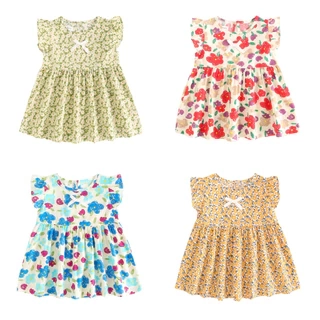 Sanlutoz Hoa Mùa Hè Bé Gái Đầm Dự Tiệc Trẻ Em Đầm Cotton Thường Ngày