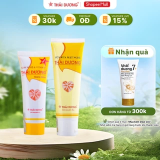 Bộ sản phẩm Kem nghệ Thái Dương 20g và Sữa rửa mặt nghệ Thái Dương 90g - Sao Thái Dương