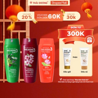 Dầu gội và dầu xả dược liệu Thái Dương 3 / 3 Gold Chai 200ml - Sao Thái Dương