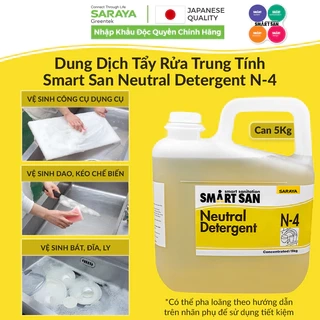 Dung Dịch Tẩy Rửa Trung Tính Rau, Củ, Quả Saraya Neutral Detergent N-1, Thân Thiện Với Da Và Môi Trường - Can 5Kg