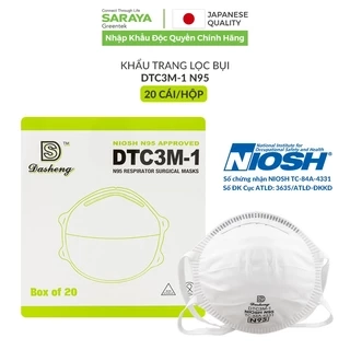 Khẩu trang lọc bụi DTC3M-1 N95, đạt tiêu chuẩn NIOSH của Mỹ
