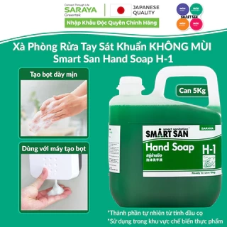 Xà Phòng Rửa Tay Sát Khuẩn Saraya Foaming Hand Soap (Green Apple), Hương Táo - Can 5Kg