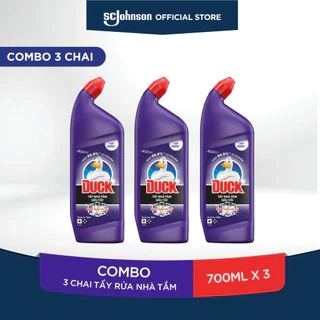 DUCK Combo 3 Tẩy Rửa Bồn Cầu & Nhà Tắm Hương Hoa 700mlx3