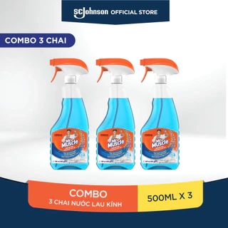 MR MUSCLE Combo 3 Nước Lau Kính 500mlx3