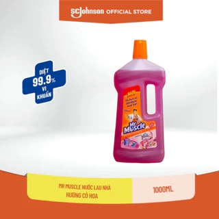 MR MUSCLE Nước Lau Nhà Hương Cỏ Hoa 1000ml