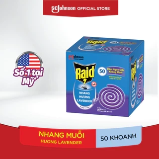 RAID Nhang Diệt Muỗi Hương Lavender 50 Khoanh