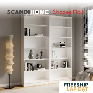 JELLY, COMBO bộ 2 Kệ sách 6 tầng SHE_061, 160x28x202cm, kệ gỗ Scandi Home